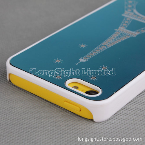 Electroplate Eiffel Tower Pattern Hard Case For iPhone 5C